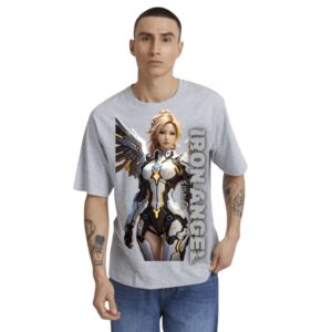 #TBBS Iron Angel Oversize Grey T-Shirt